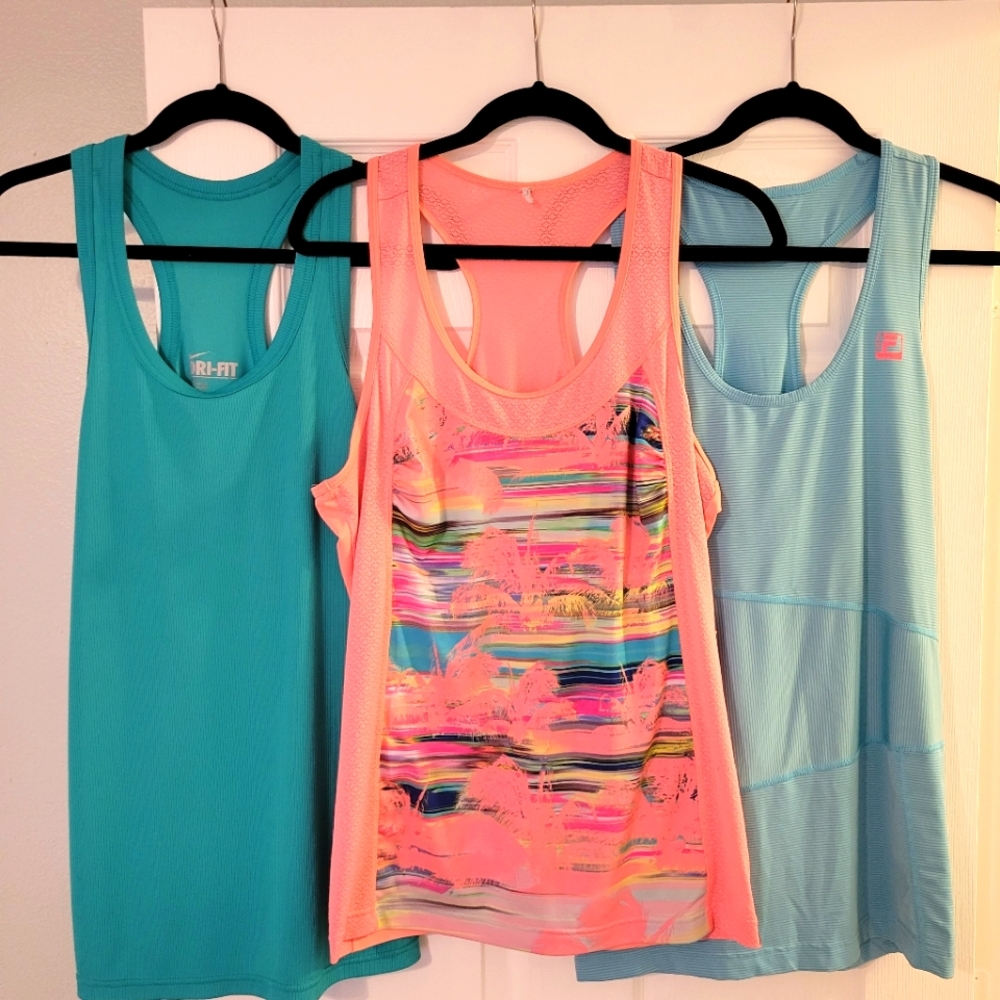 3 Pack Sport Tanks FILA & Nike
